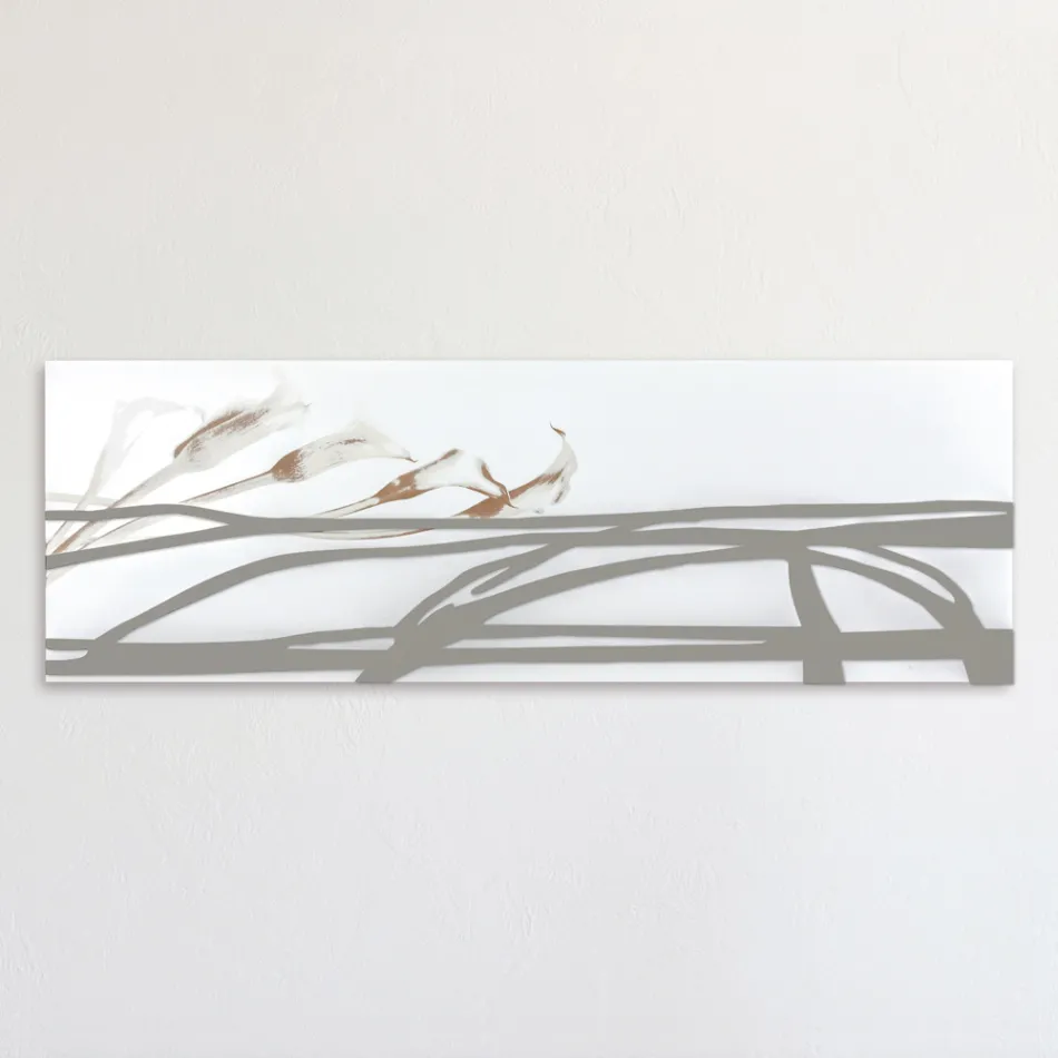 Pictură cu Forme Abstracte Realizată cu Laser Made in Italy - Grace Viadurini