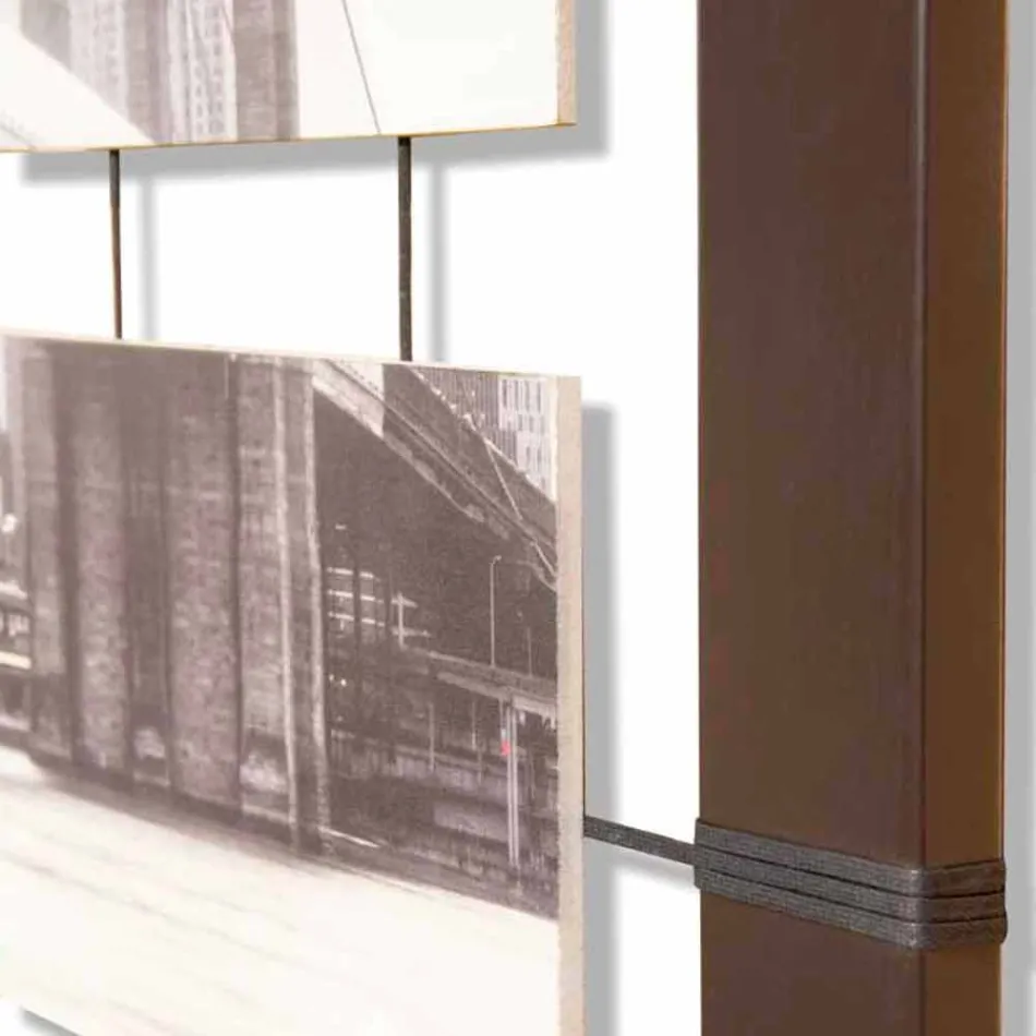 Panou cu panouri suspendate pe corzi decorate manual Mark Viadurini