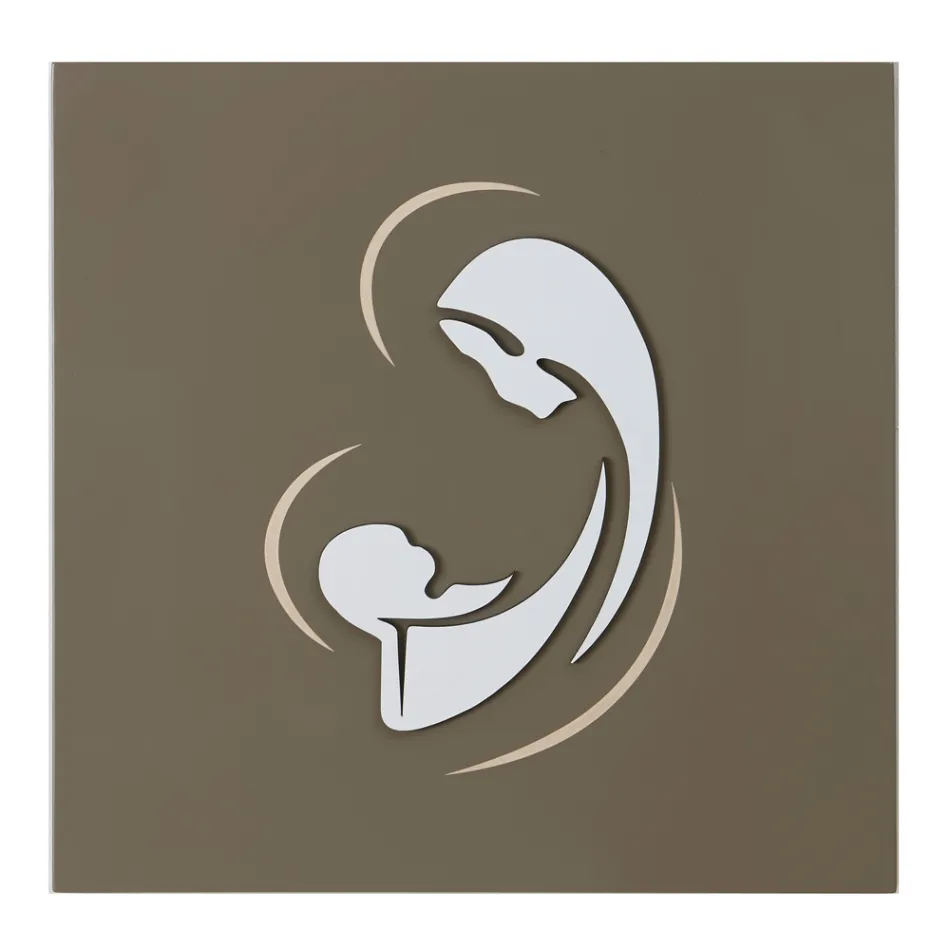 Imagine gravată cu laser a Madonei cu Copilul Made in Italy - Bashira Viadurini