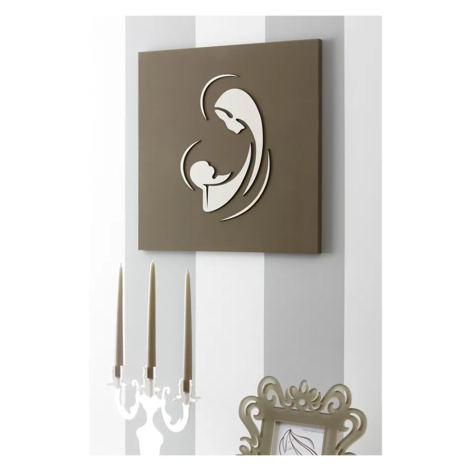 Imagine gravată cu laser a Madonei cu Copilul Made in Italy - Bashira Viadurini