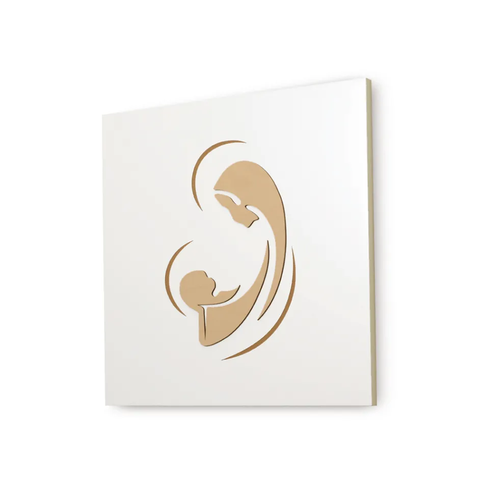 Imagine gravată cu laser a Madonei cu Copilul Made in Italy - Bashira Viadurini