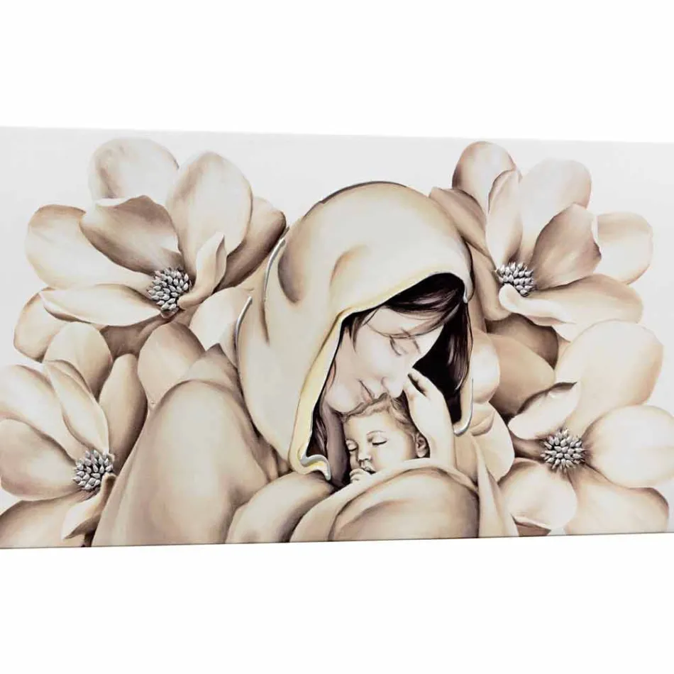 Panou modern de design în relief pe panza fabricat în Italia Sole Viadurini