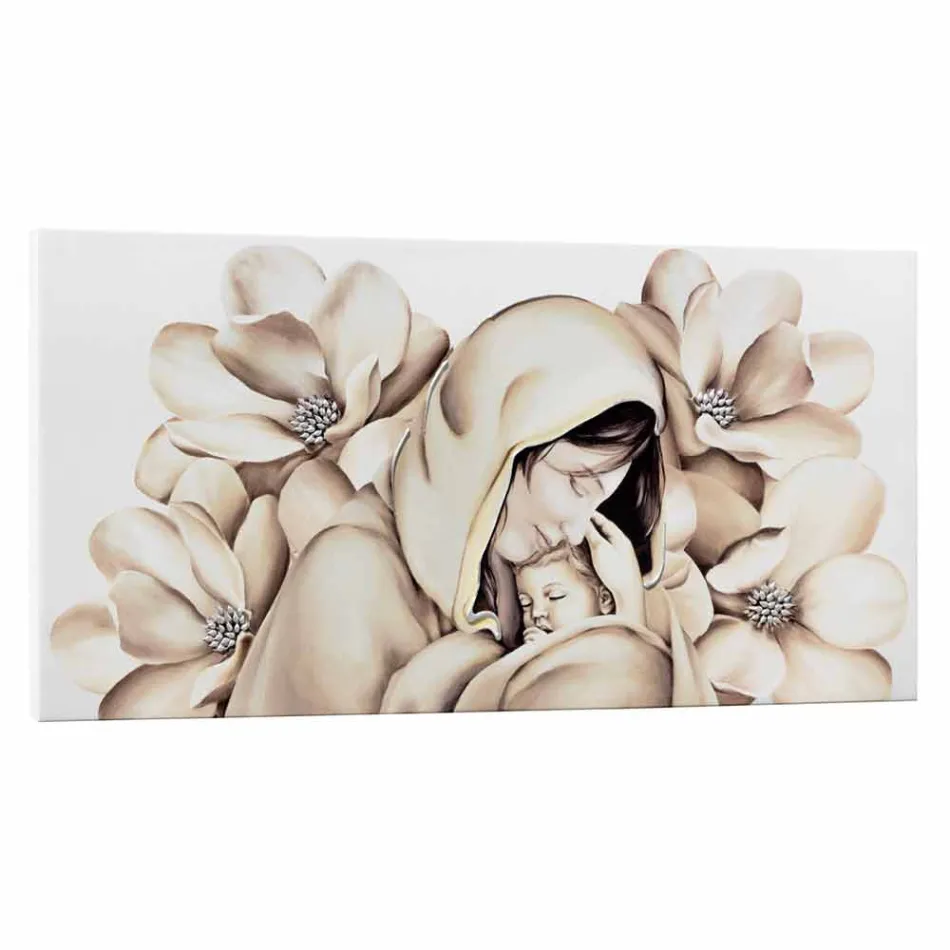 Panou modern de design în relief pe panza fabricat în Italia Sole Viadurini