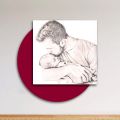Poză din lemn cu imprimeu cu tatăl sărutându-și fiul Made in Italy - Belgia