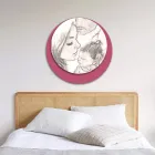 Poza din lemn cu imprimeu a unei familii unite Made in Italy - Canada Viadurini