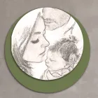 Poza din lemn cu imprimeu a unei familii unite Made in Italy - Canada Viadurini