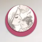 Poza din lemn cu imprimeu a unei familii unite Made in Italy - Canada Viadurini