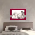 Poză din lemn cu imprimeu Bărbat cu copil Made in Italy - Kosovo Viadurini