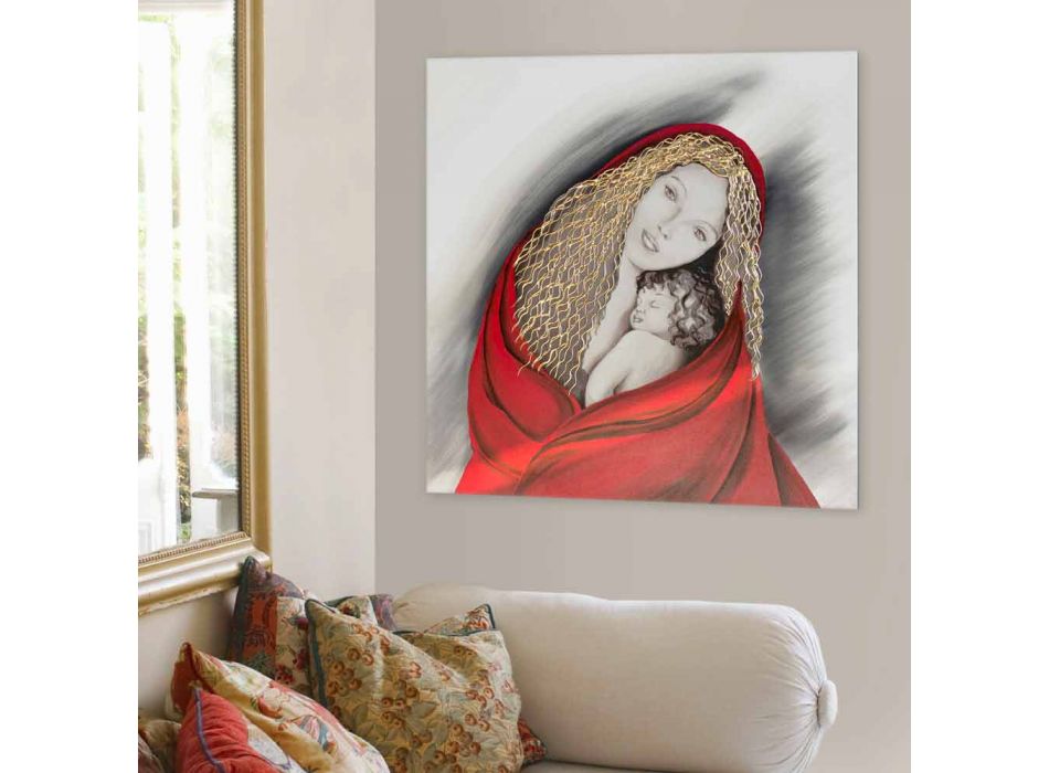 Madonna Pintdecor pictura Viadurini