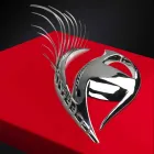 Cadră artizanală modernă din lemn, oțel și rășină Made in Italy - Eye Viadurini