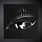 Cadră artizanală modernă din lemn, oțel și rășină Made in Italy - Eye Viadurini