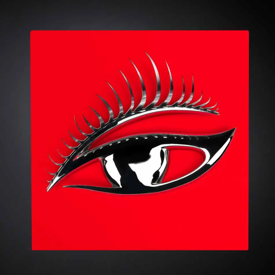 Cadră artizanală modernă din lemn, oțel și rășină Made in Italy - Eye Viadurini