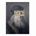 Imagine de perete din pânză imprimată cu detaliu frunze de aur Made in Italy - Vinci Viadurini