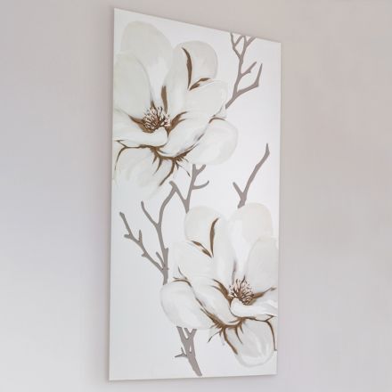Imagine realizată cu laser cu floare de magnolie, fabricată în Italia - Misaki Viadurini