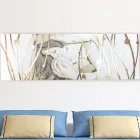 Tablou dreptunghiular realizat cu laser cu zeita si copil made in Italy - Nagi Viadurini