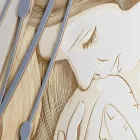 Tablou dreptunghiular realizat cu laser cu zeita si copil made in Italy - Nagi Viadurini