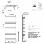Radiator electric modern cu design vertical de perete de până la 700 W - raft Viadurini