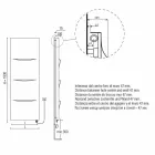 Radiator electric vertical în design modern din oțel de până la 1000 W - tăiat Viadurini