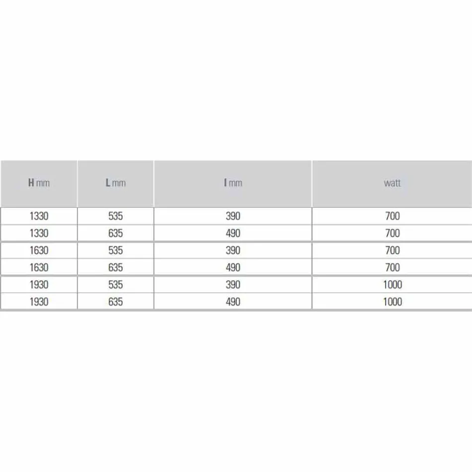 Radiator electric vertical în design modern din oțel de până la 1000 W - tăiat Viadurini