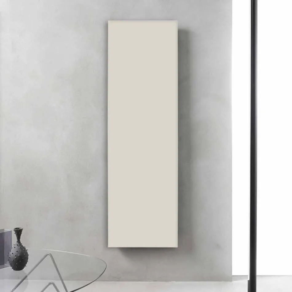 Radiator electric vertical Design minimal din oțel Gri ardezie 700 W - Gheață Viadurini