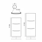 Radiator hidraulic vertical cu design modern din oțel până la 850 W - tăiat Viadurini