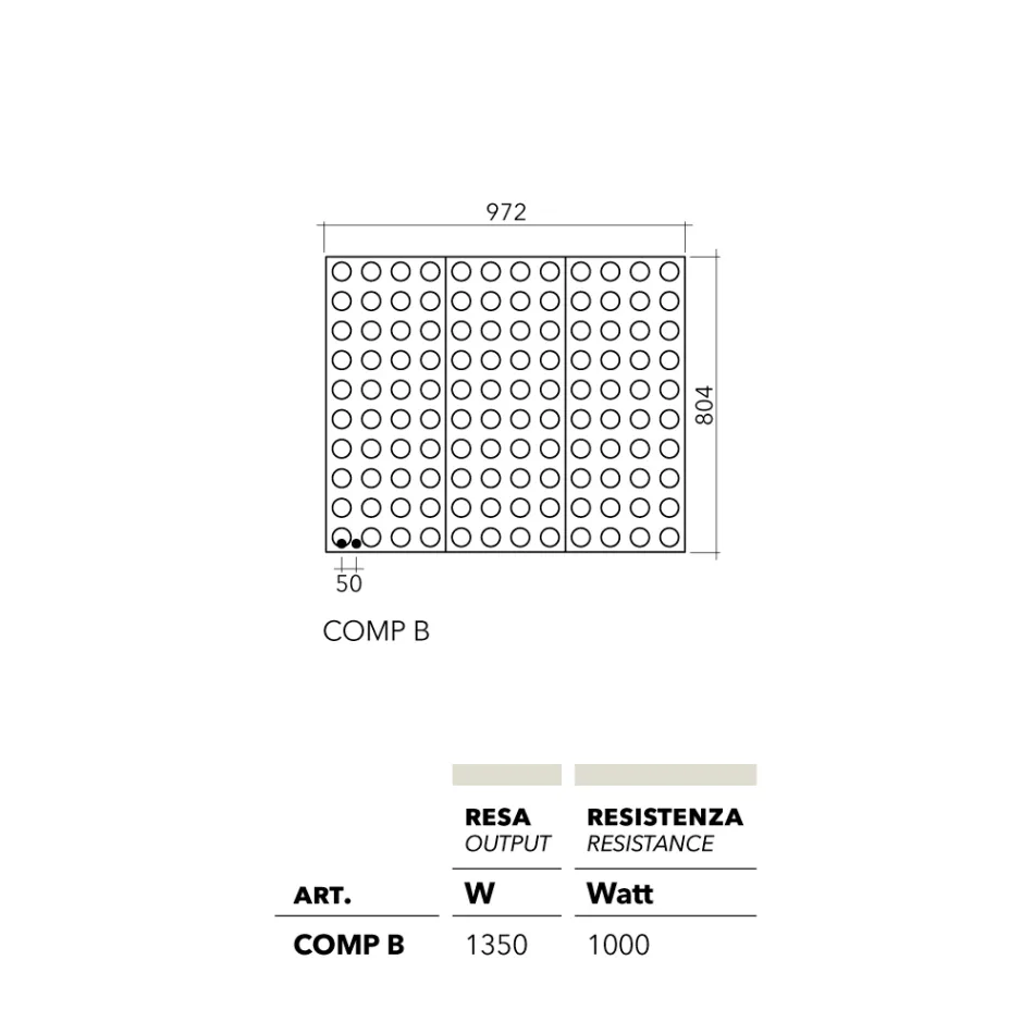 Radiator lego electric din cărămidă, design modern, din aluminiu și cupru, de la Scirocco H Viadurini
