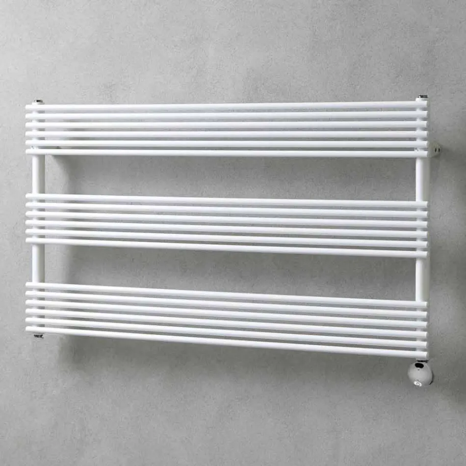 Radiator de perete cu design electric orizontal din oțel de până la 700 W - Nibbio Viadurini