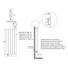 Electric Design Radiator Vertical Design de perete 1000 W - Picchio Viadurini