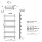 Radiator vertical de perete cu design modern, până la 530 wați - raft Viadurini