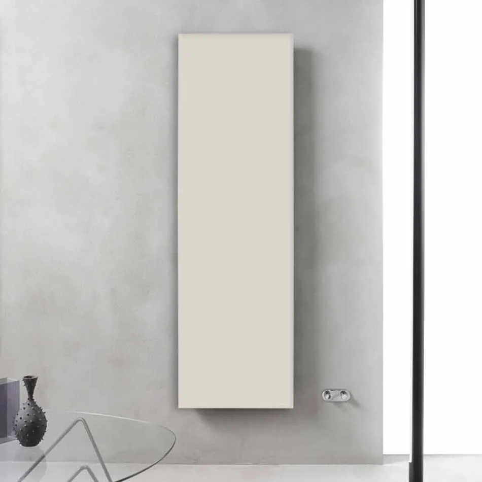 Radiator cu design vertical din oțel alb cenușiu până la 839 W - Gheață Viadurini