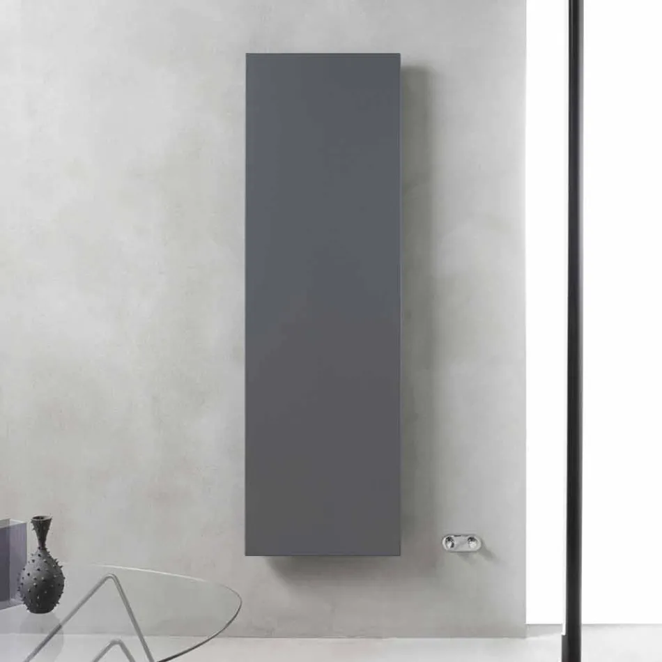 Radiator cu design vertical din oțel gri ardezie până la 626 W - Gheață Viadurini