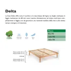 Baza de pat dubla din Lemn de Fag 160x190 cm Bio Delta - Delta Viadurini