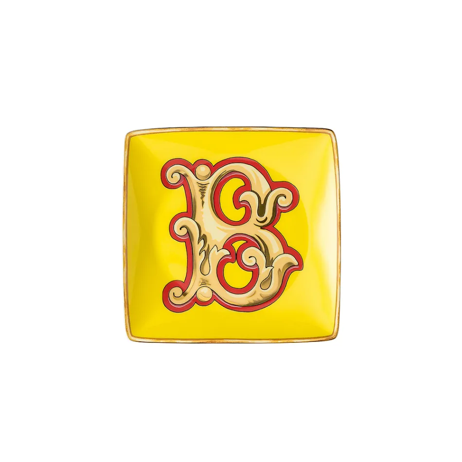 Rosenthal Versace Alphabet 6 boluri pătrate plate din porțelan - alfabet Viadurini