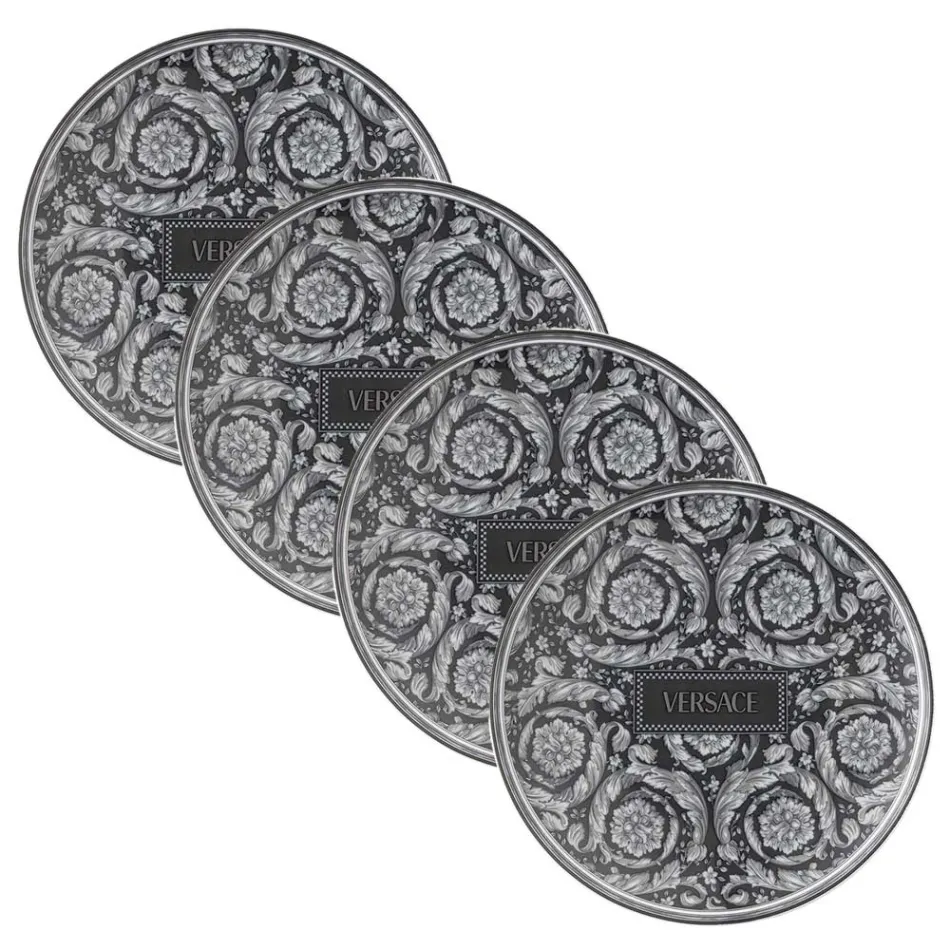 Rosenthal Versace Barocco 4 farfurii Diametru 17 cm din porțelan - Barocco Viadurini