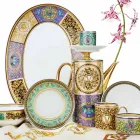 Rosenthal Versace Barocco Mosaic 4 farfurii Diametru 17 cm - Mozaic Viadurini