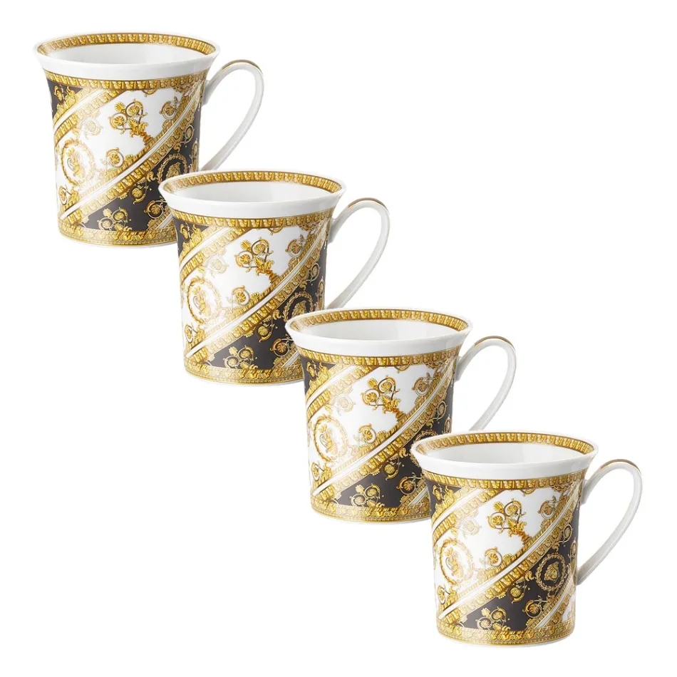 Rosenthal Versace I Love Baroque 4 pahare cu maner din portelan - baroc Viadurini