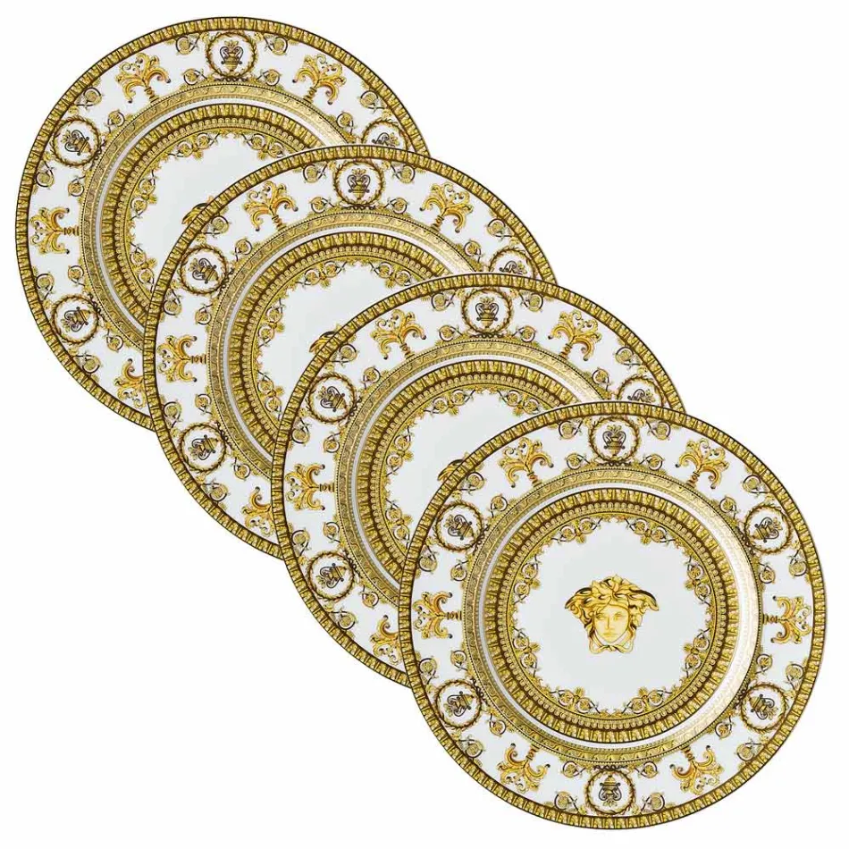 Rosenthal Versace I Love Baroque 4 Farfurii Diametru 18 cm - Baroc Viadurini