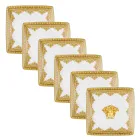 Rosenthal Versace I Love Baroque 6 boluri pătrate plate din porțelan - baroc Viadurini