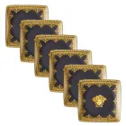 Rosenthal Versace I Love Baroque 6 boluri pătrate plate din porțelan - baroc Viadurini