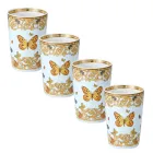 Rosenthal Versace Le Jardin 4 Ochelari fără mâner cu elemente naturale - Medusa Viadurini