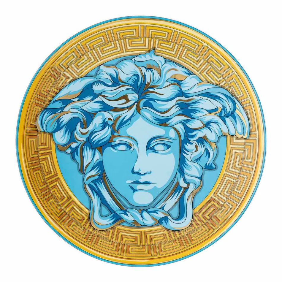 Rosenthal Versace Medusa Amplified Place Card Plate Diametru 33 cm - Medusaamplifield Viadurini
