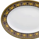 Rosenthal Versace Medusa oval albastru antena 40cm de design de porțelan Viadurini