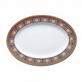 Rosenthal Versace Medusa oval albastru fel de mâncare de design porțelan