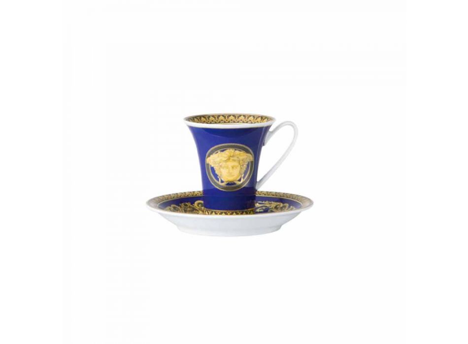 ceașcă Rosenthal Versace Medusa Albastru de cafea porțelan de designer Viadurini