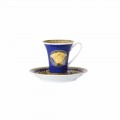 ceașcă Rosenthal Versace Medusa Albastru de cafea porțelan de designer