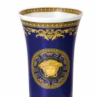Rosenthal Versace Medusa Albastru Vas de porțelan moderne 26cm de design Viadurini
