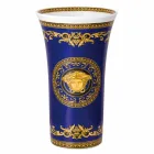 Rosenthal Versace Medusa Albastru Vas de porțelan moderne 34cm de design Viadurini