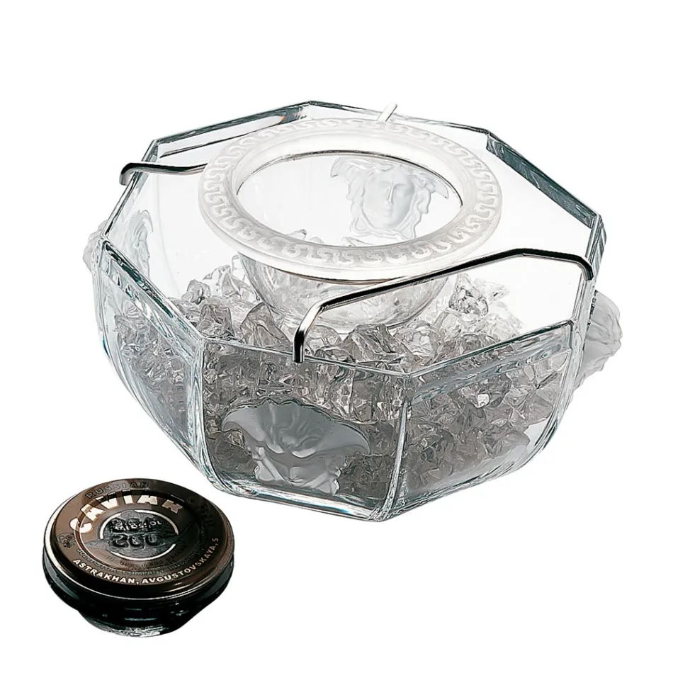 Rosenthal Versace Medusa Crystal Caviar Bol în cristal - Medusacrystal Viadurini