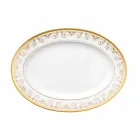Rosenthal Versace Medusa Gala de aur 34cm porțelan Design placă ovală Viadurini