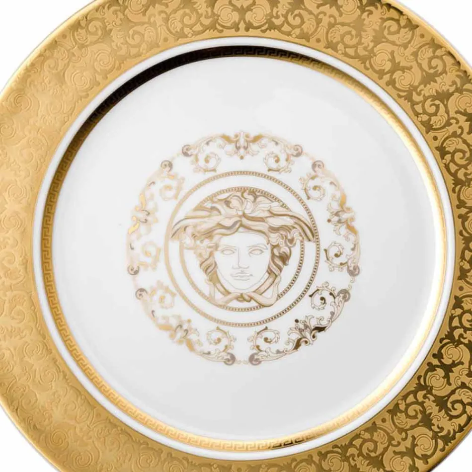 Rosenthal Versace Medusa Gala de aur Placa înlocuitor 30cm porțelan Viadurini